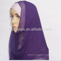 Productos en stock 100% crepe de seda GGT perlas hijab bufanda